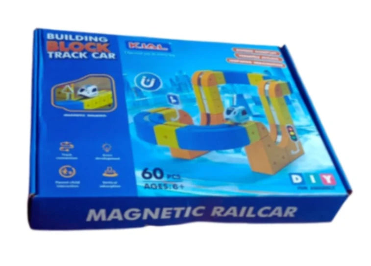 DIY Magnetic Train Building Blocks – Electric Anti-Gravity Track Set (60 Pieces)